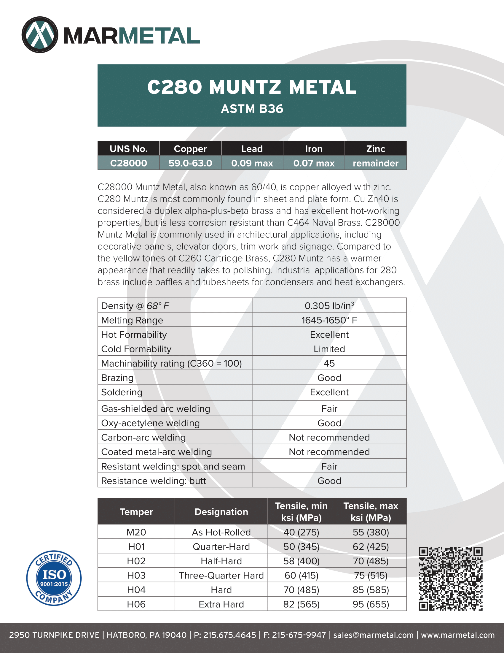 C280 Muntz Metal