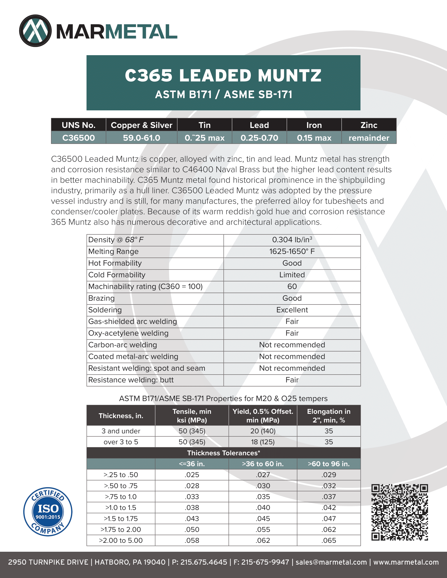 C365 Leaded Muntz