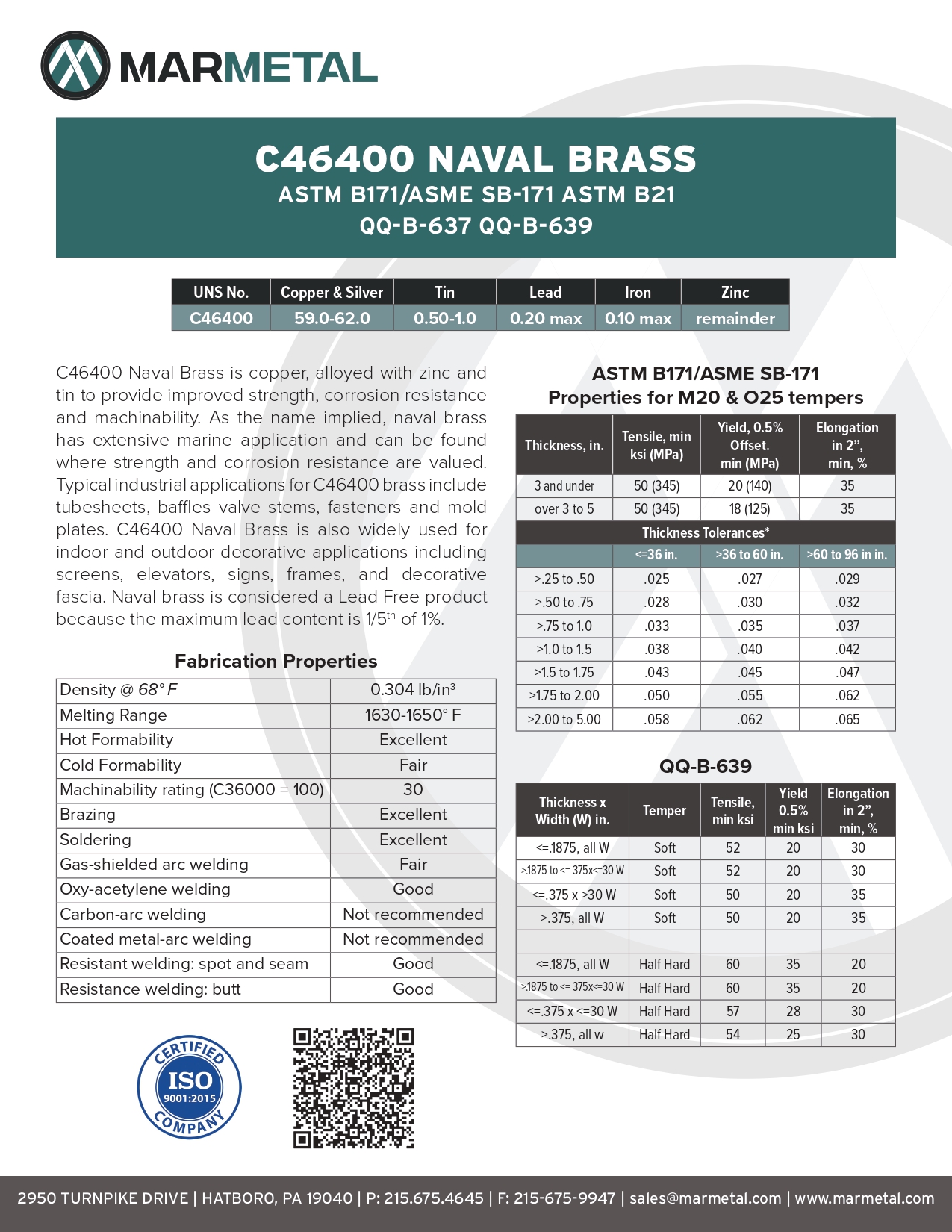 C464 Naval Brass