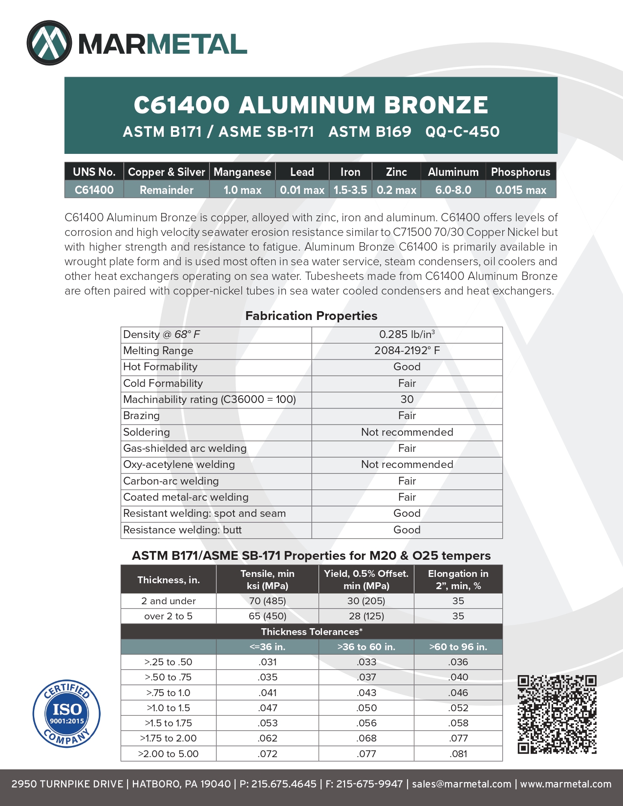 C614 Aluminum Bronze