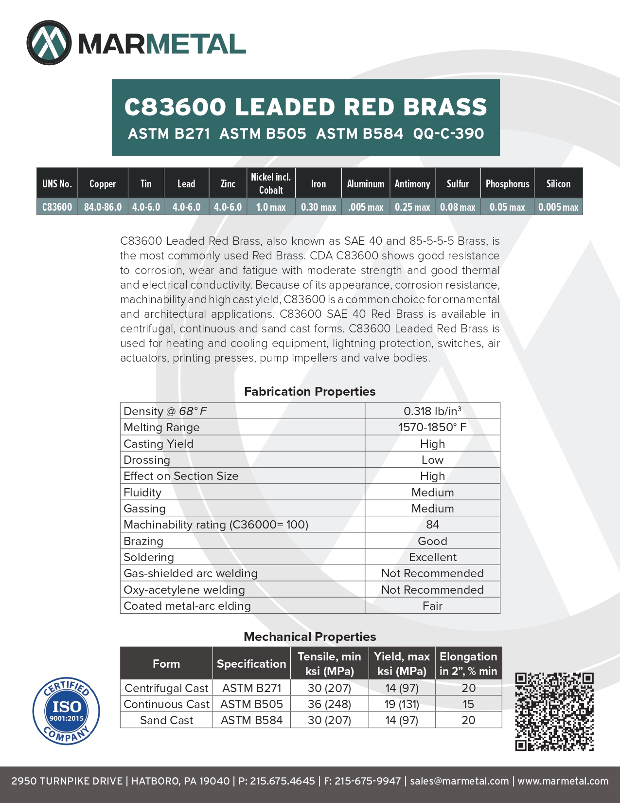 C836 Leaded Red Brass
