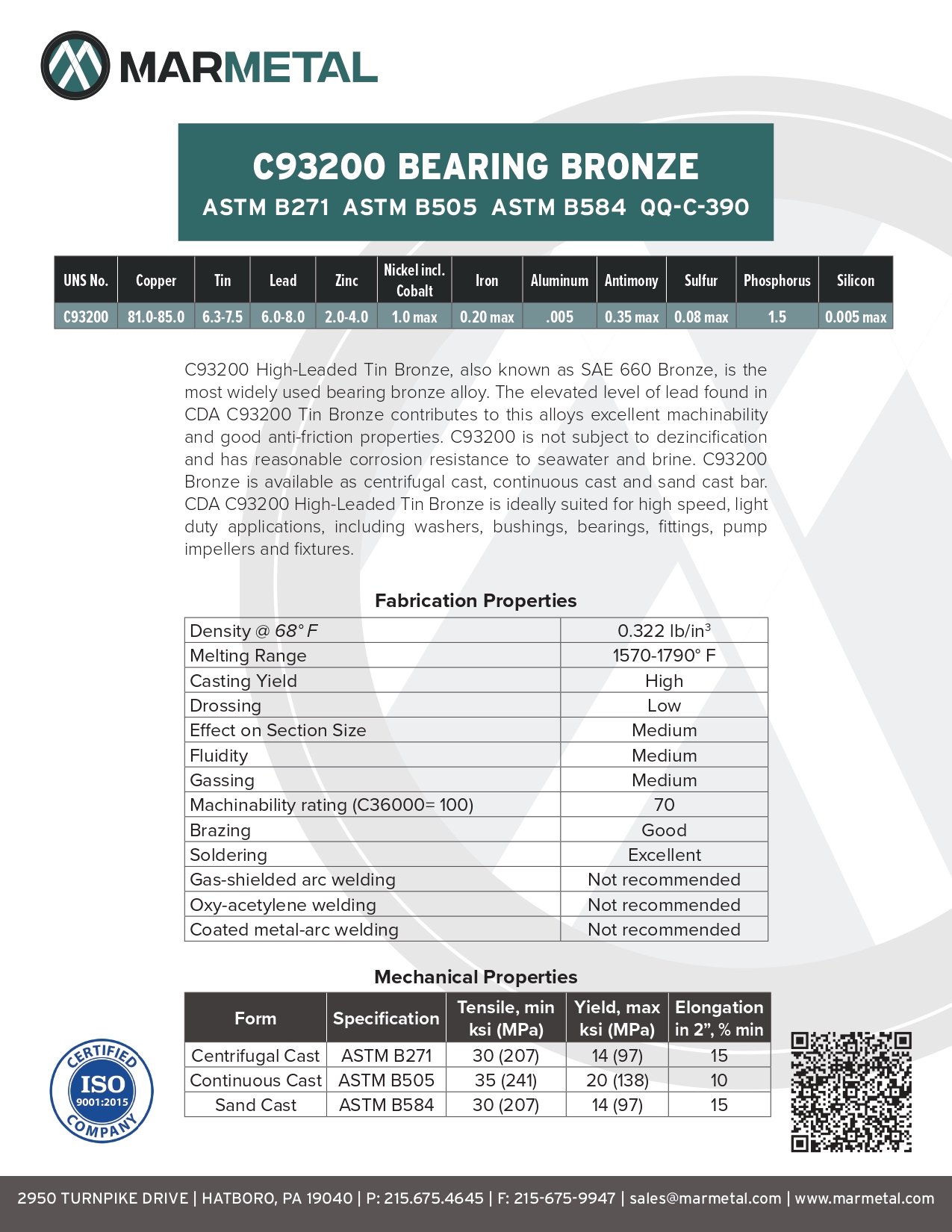 C932 Bearing Bronze