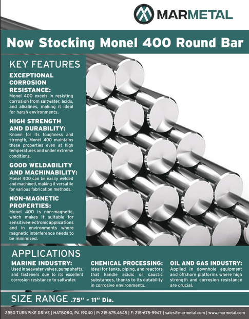 Monel 400 Round Bar